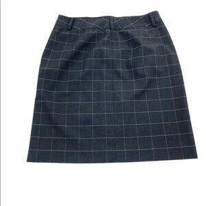 Kenar Women's Slate Gray Windowpane Pencil Skirt Work Career Size 6